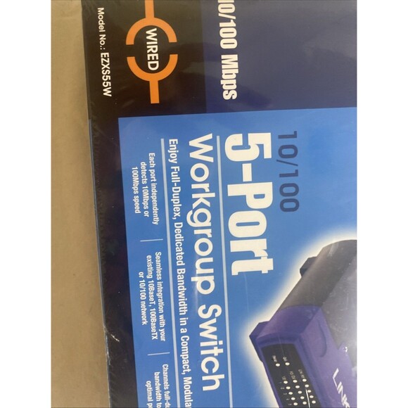 Linksys 10/100 Mbps 5-Pirt Workgroup Switch - EZXS55W - Picture 2 of 6